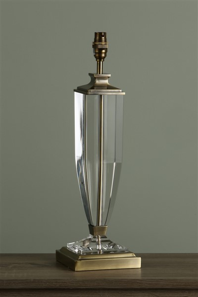 (image for) Laura Ashley Carson Large Table Lamp Antique Brass & Crystal Base Only